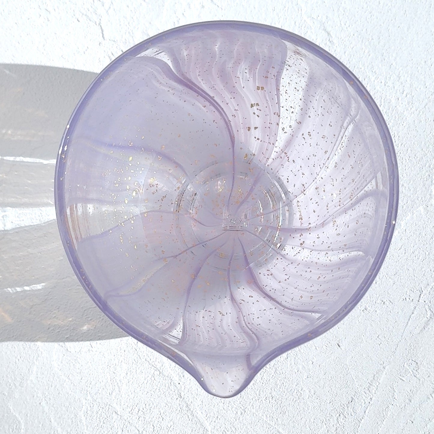 Gold Leaf Flow pattern Glass Matcha Bowl-purple