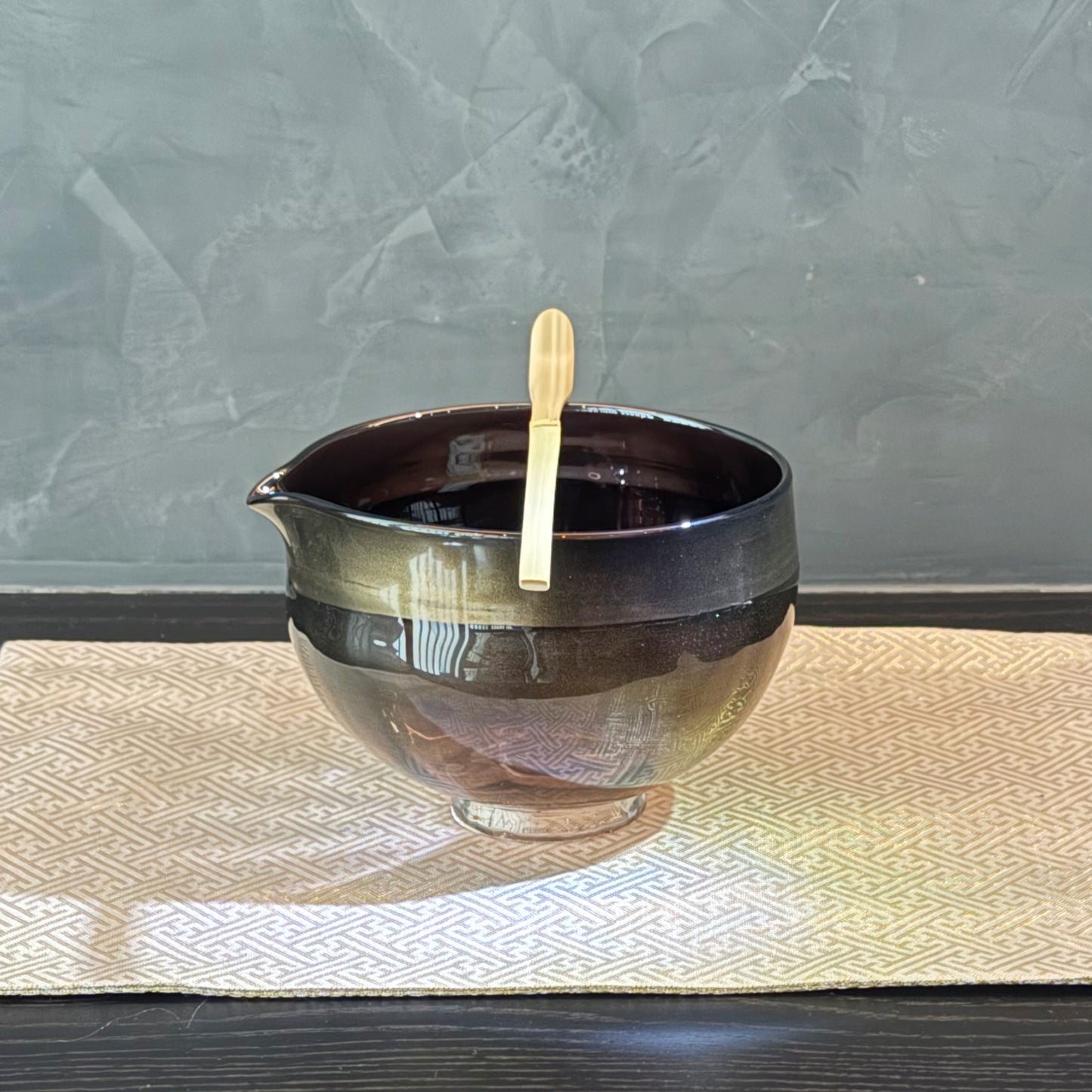 輝 片口抹茶茶碗 黒