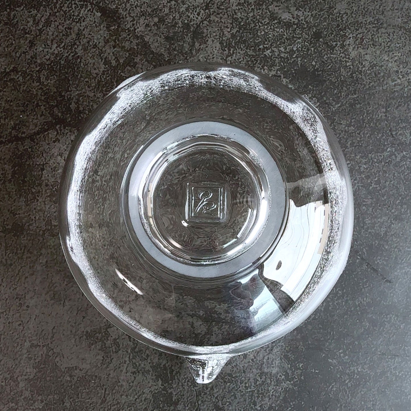 泡釉薬 透明 片口茶碗